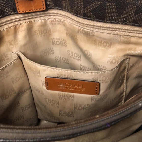 MICHAEL KORS Hamilton Signature brown satchel handbag. - Picture 11 of 16